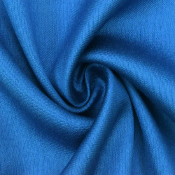 Royal Blue Silk-Wool Slub Twill Woven Fabric