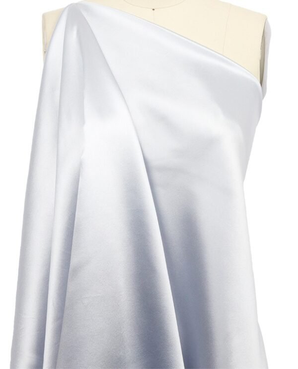 Pastel Blue Silk and Polyester Crepe Back Satin per yard