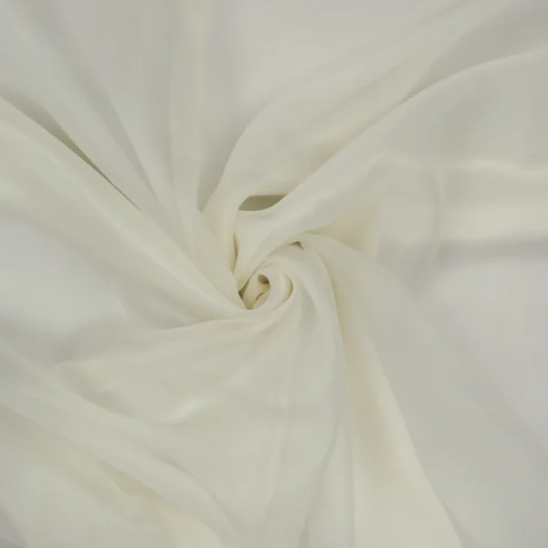 Solid White Silk Organza Fabric 54" 8mm