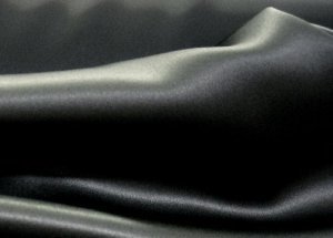 Silk Charmeuse Fabric - Black