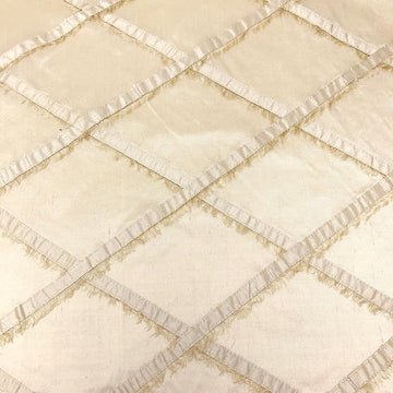 Silk Dupioni Checkered Embroidery