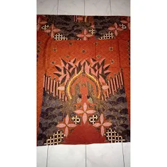 peacock silk batik cloth